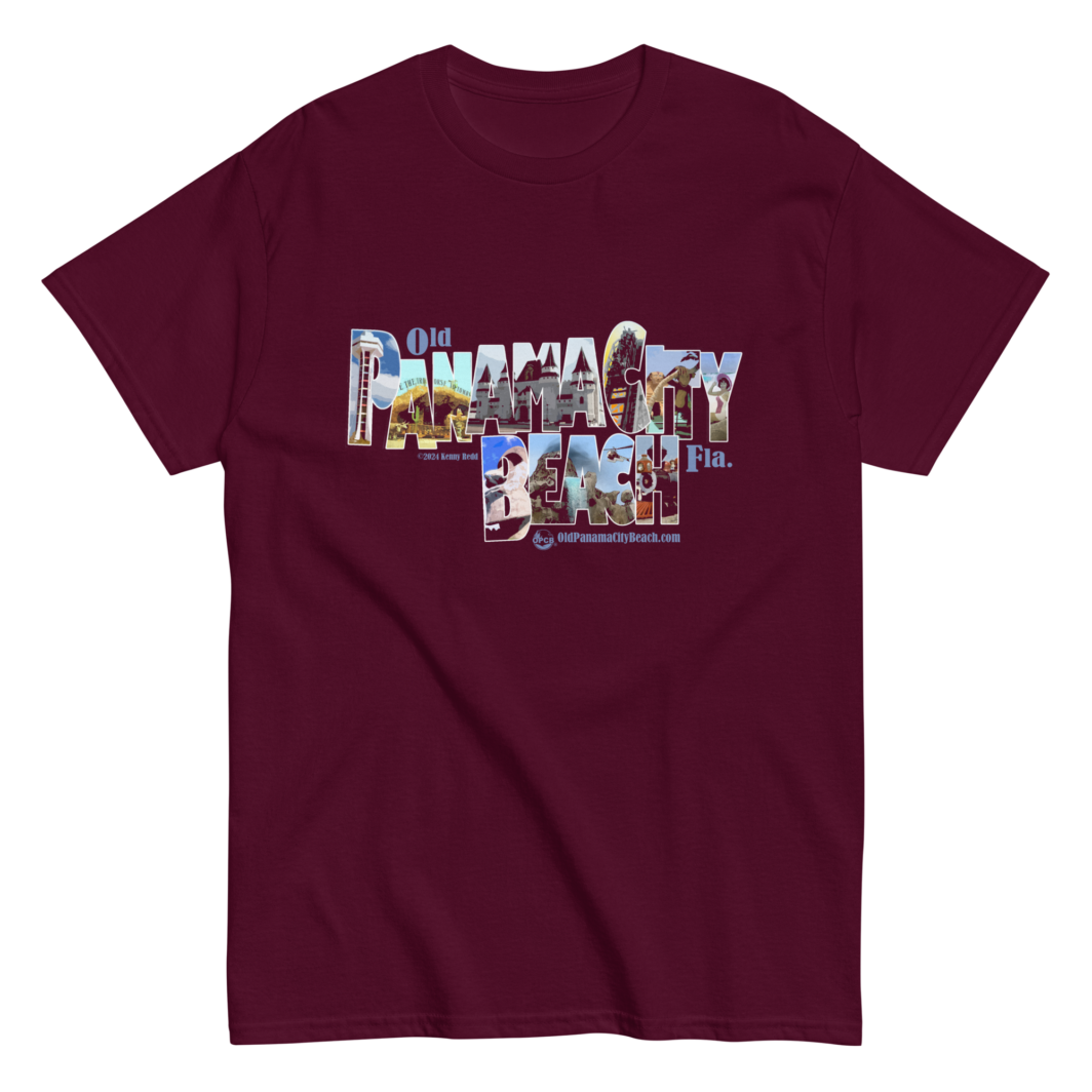 Old PCB Postcard Style Tee-Dark Colors - Image 2
